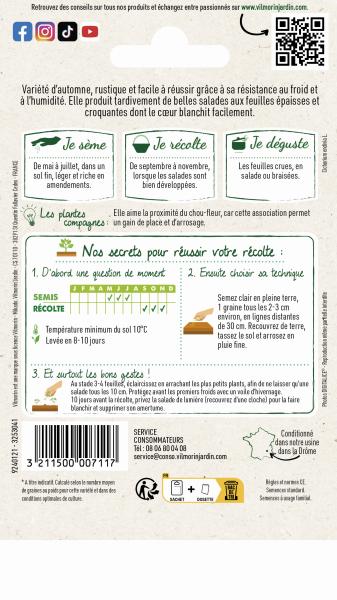 Potagères - Chicorée Scarole Ronde Verte à Cœur Plein - MEDIA_PACKAGING_VERSO